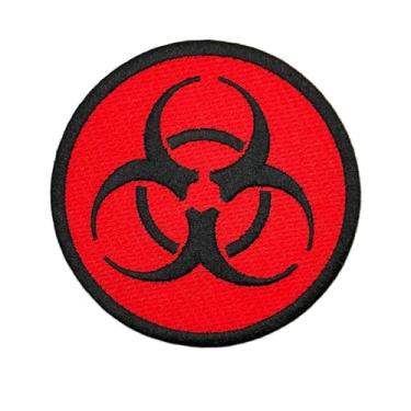 Imagem de Aplique tático científico de 8,9 cm de risco biológico – aplique tático científico residente de radiação nuclear residente zumbi mal científico aplique de ferro sobre costurar para furos, roupas