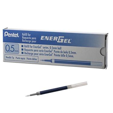 Imagem de Pentel Refil de tinta para ponta de agulha de caneta Energel, fina, pacote com 12, 0,5 mm, azul celeste (LRN5-S)