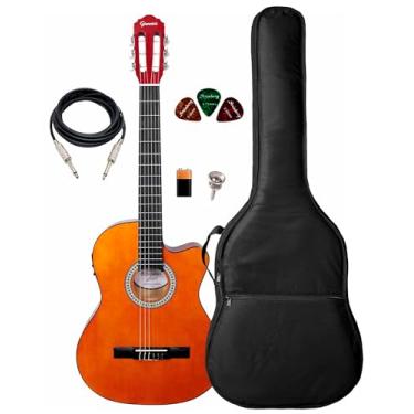 Imagem de Violão Elétrico Giannini Nf-14 Ceq Natural +capa Acolchoada
