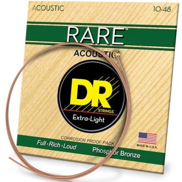 Imagem de DR Strings Raro – Bronze fósforo AcústicHex Core 10-48