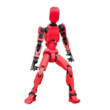 Imagem de Bonec GRANDE 20 CM 100% Articulado Dummy 13 Figura de Ação Brinquedo Manequim Presente Infantil DESMONTADO Vermelho