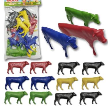 Imagem de Bois De Brinquedo Miniatura Animal Fazenda Cowboy Faroeste