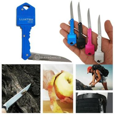 Imagem de Mini Chave Canivete Colorida Lâmina Dobrável E Multifuncional MultiUso