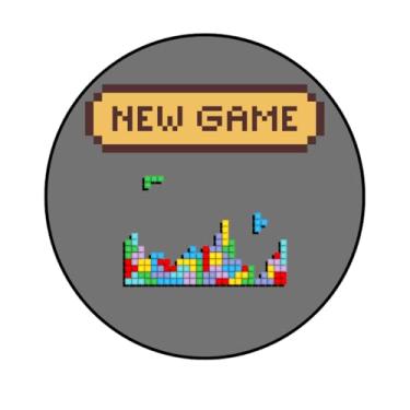 Imagem de Adesivo Decorativo Redondo Personalizado, Tema Jogos, 5cm, Variação 17JG a 27JG (25-JG, PAPEL COUCHÉ 230, 5CM)