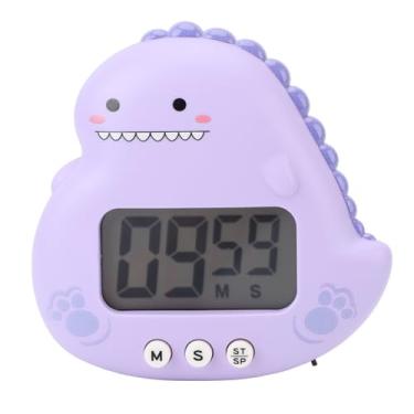 Imagem de Munefe Cute Timer, cronômetro de cozinha digital, cronômetro para estudar, adequado para simplificar o processo de cozinha ou aprendizado (Purple)