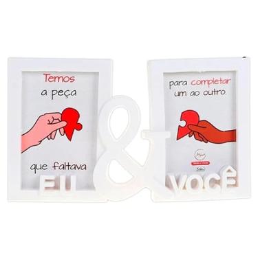 Imagem de Porta Retrato Duplo 10X15 Eu & Você (Branco)