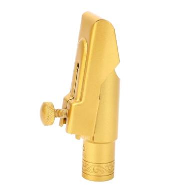 Imagem de Bocal de Bocal de Sax Bronze de Saxofone Eb para um Poderoso Volume Brilhante e Focado Tono 6c e Saxofone Sax Alto Tenor Tênis Stand Instruments Microfone