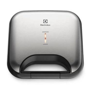 Imagem de Sanduicheira Elétrica Efficient Inox Antiaderente Potência 750w Compacta Electrolux