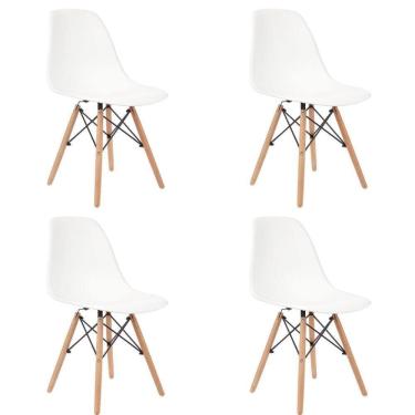 Imagem de Kit 4 Cadeiras De Design Charles Eames - Branco