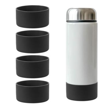 Imagem de YELARXI Acessórios para garrafa de água inferior com capa protetora antiderrapante de silicone, 10 cm de diâmetro, adequado para garrafa de vácuo esportiva de aço inoxidável - 947 a 1,134 g (pacote