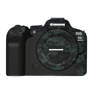Imagem de Mebont Adesivo de capa de câmera antiarranhões para Canon EOS R6 Mark II película protetora do corpo da câmera sem espelho antidesgaste decoração de pele #Snake scale green