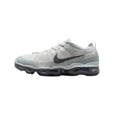 Imagem de Nike Tênis Masculino Air Vapormax 2023 Flyknit (Dv1678-013, Prata Claro/Vermelho Picante/Antracite/Cinza Fumaça) Tamanho 9