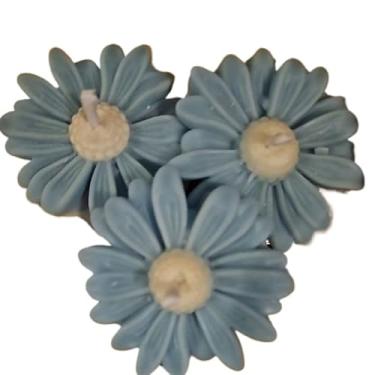 Imagem de Vela Perfumada,30/40 Uind Velas AromáTicas Lembrancinhas Margaridas(40 Unid Azul/Miolo Branco,Cafe)