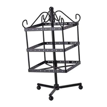 Imagem de UxicRuya Brincador de ferro Brincôs exibem suporte de 3 briários de 3 briários para quarto, Preto