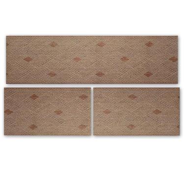 Imagem de Kit 3 Peças Ps Jogo Tapete Cozinha Largo 0,66 Antiderrapante Ps-36