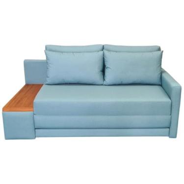 Imagem de Sofá Cama Casal com Tampo Lateral Esquerdo Tecido Impermeável Acquablo
