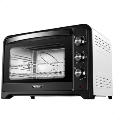 Imagem de Forno Elétrico 70L Best Plus – Assados Perfeitos com Espeto Rotisserie, Função Grill e 6 Modos de Cozimento (Preto e Branco, 110V)