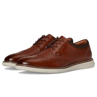 Imagem de Nunn Bush Sapato masculino Chase Wingtip Oxford com cadarço contemporâneo, Conhaque, 9.5 Wide