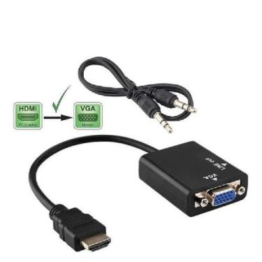 Imagem de Cabo Exbom Hdmi M/Hdb15 F (Vga) 15Cm C/Audio