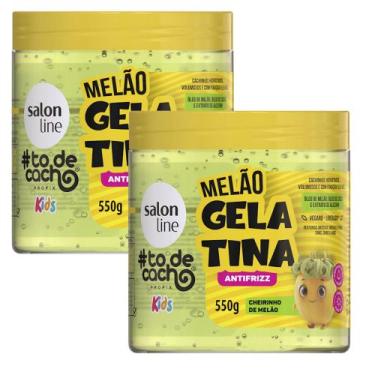Imagem de Kit Gelatina Salon Line Todecacho Kids Antifrizz Melão 550g - 2 Unidad