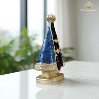 Imagem de Nossa Senhora Aparecida Imagem em Gesso 25cm com Pintura Exclusiva VÁR