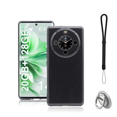 Imagem de NOUKAJU Capa para Fossibot S3 Pro, capa protetora de TPU, função de suporte, suporte ajustável, antiqueda, à prova de choque, capa protetora para Fossibot S3 Pro (preto)