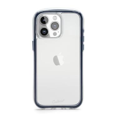 Imagem de Customic Capinha Case Capa para Celular iPhone 15 Pro Max (6.7"), Impactor Air Anti Impacto Proteção Militar 4 metros contra quedas, Transparente com Bordas Azuis