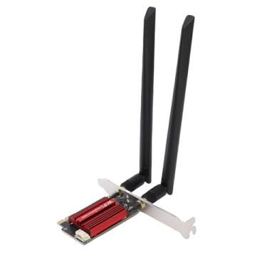 Imagem de Jectse 4200Mbps WiFi 6E PCIE Card para Computador de Mesa, Adaptador Wi -Fi PCIE de Banda Tripla, Bt5.2, Ofdma Mu Mimo, 10 11/Linx, Criptografia WPA3, Antenas de 8db