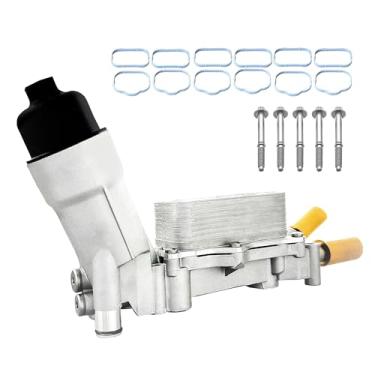 Imagem de Caixa de filtro de óleo 3.6 926-876 926-959: Kit de caixa de filtro de refrigerador de óleo de motor de alumínio atualizado para Ram 1500 Jeep Dodge Chrysler 2011-2016 substituição automotiva