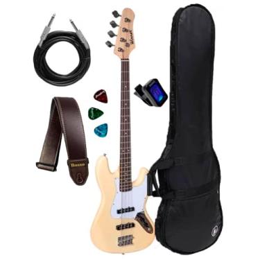 Imagem de Baixo Winner 4 Cordas Jazz Bass Wjb + Kit (CREME)