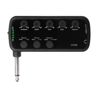 Imagem de Generic Mini amplificador de fone de ouvido portátil para baixo, acessórios para instrumentos recarregáveis por USB, pequenos 3 efeitos integrados para