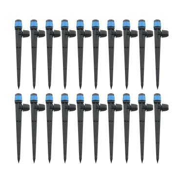 Imagem de WELWIK 20 peças lançador de irrigação por gotejamento 1/4 polegada empurrar estacas de precisão pulverizador fluxo jardim sistema de irrigação acessórios