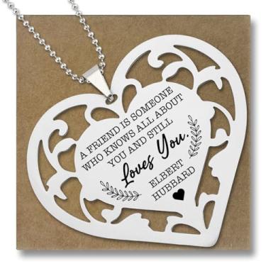 Imagem de Enfeite de citação de amizade de Elbert Hubbard, presente sentimental para melhor amigo, lembrança inspiradora para pendurar para mulheres, pingente de carro com espelho retrovisor, decoração de