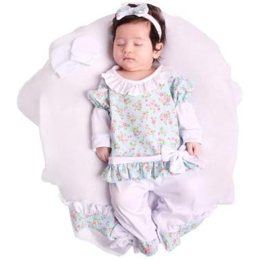 Imagem de Saída de Maternidade Menina Aconchego Aurora 04 Peças P - Amora Baby E