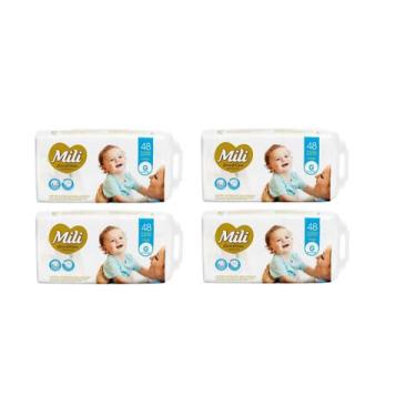 Imagem de Kit 4 Fralda Infantil Love & Care G Mega 48 Unidades - Mili