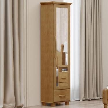 Imagem de Sapateira de Madeira 47cm 1 Porta Com Espelho Eduarda Freijó F07 - Mpo