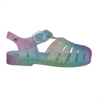 Imagem de Sandália Mini Melissa Possession Rosa Azul Glitter Infantil
