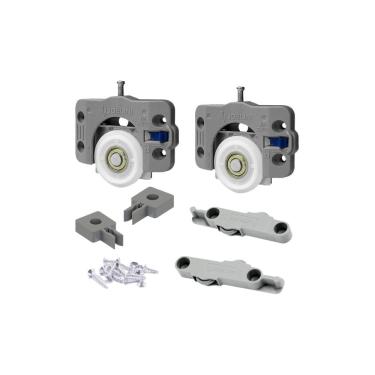 Imagem de Kit Roldanas Deslizante Porta De Correr Guarda Roupa 50 Kg