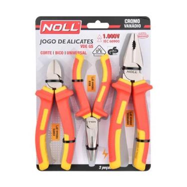 Imagem de Jogo De Alicates Vde - 1000V Com 3 Peças (624,0001) - Noll