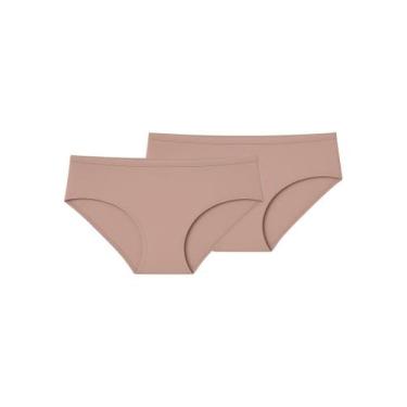 Imagem de Kit com 2 Calcinhas Biquíni Liz 50376, Bege, GG
