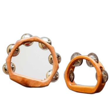 Imagem de Pandeiro Meia Lua De Madeira Importado De Bali