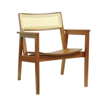 Imagem de Poltrona Gusty Com Encosto Telinha Assento Anatômico - Amêndoa - Madeira