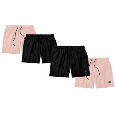 Imagem de Kit 4 Shorts Bermuda Básico Mauricinho Tactel Masculino-Masculino