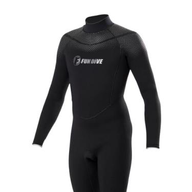 Imagem de Fun Dive Roupa de Neoprene para Mergulho Rocas, Preto, 5mm, Unissex, com Zíper YKK, para Mergulho Recreativo, Esportes Náuticos, Uso Profissional (XX-Grande)
