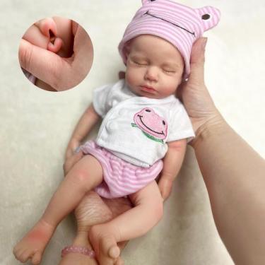 Imagem de Reborn Baby Doll OtardDolls, corpo inteiro, silicone, menina de 33 cm