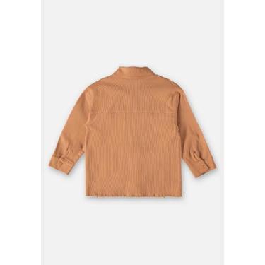 Imagem de Camisa em Sarja Infantil para Meninos Up Baby, Marrom, 1