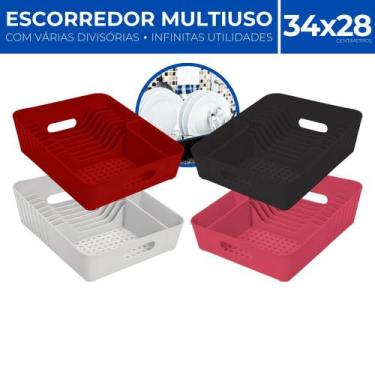 Imagem de Escorredor de Louças Pratos Talheres Copos Cozinha Multiuso - Plas Tut