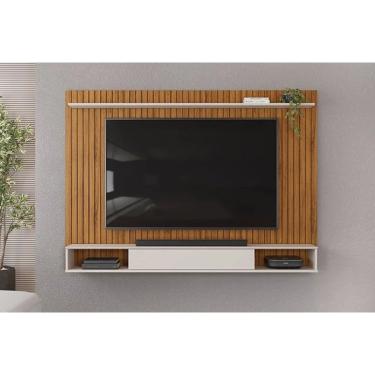 Imagem de Painel Home p/ TV até 70 Pol Rio 193x136cm Freijo/Off White - DJ Móveis