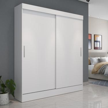 Imagem de Guarda-Roupa Solteiro 2 Portas de Correr Harry 135 cm - Branco