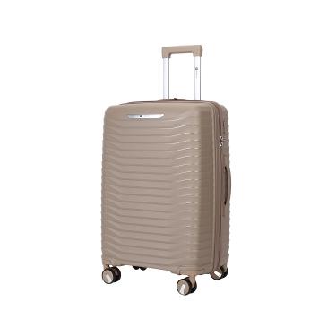 Imagem de Mala Travelux Scuol Média 23 Kg Champanhe - Expansível e Cadeado TSA